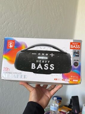 Heavy Bass BASS-31 Portable Wireless Speaker TWS RGB Bluetooth 5.3 20h Black
